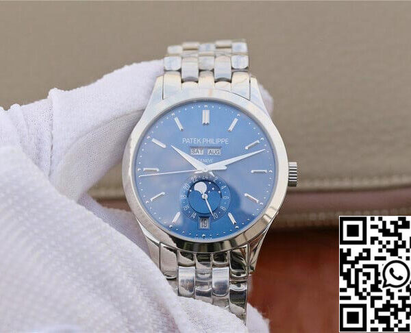 Patek Philippe Complications 5396/1G-001 1:1 Best Edition KM Factory White Gold Blue Dial