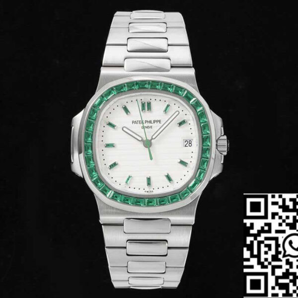 Patek Philippe Nautilus 5711 1:1 Best Edition GR Factory Diamond-Set White Dial