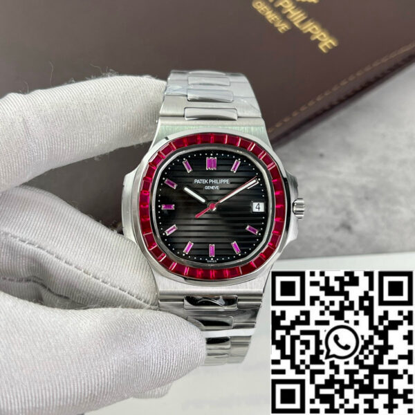 Patek Philippe Nautilus 5711/112P-001Best 1:1 Edition PPF Factory custom Ruby Stone
