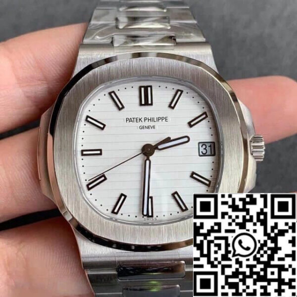 Patek Philippe Nautilus 5711/1A-011 1:1 Best Edition PPF Factory V4 White Dial Swiss ETA324