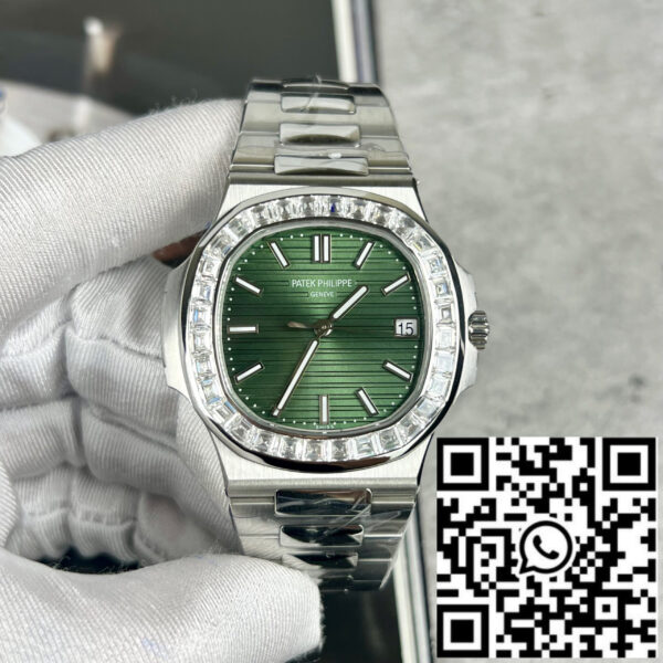 Patek Philippe Nautilus 5711/1A-014 made from 3K Factory and custom Moissanite diamonds