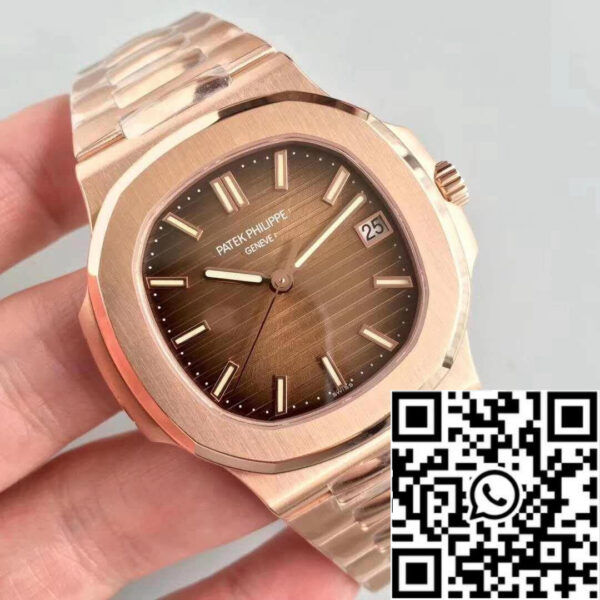 Patek Philippe Nautilus 5711/1R-001 PF Factory 1:1 Best Edition Swiss ETA324 Brown Textured Dial