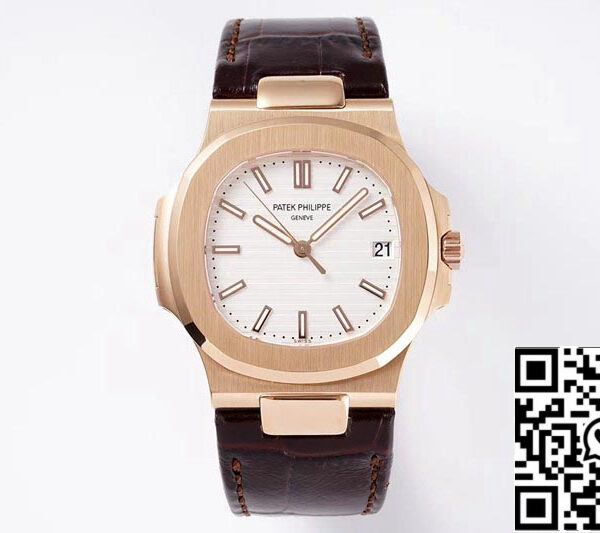 Patek Philippe Nautilus 5711R-001 1:1 Best Edition PPF Factory V4 White Dial Swiss ETA324