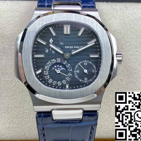 Patek Philippe Nautilus 5712 1:1 Best Edition GR Factory Blue Leather Strap