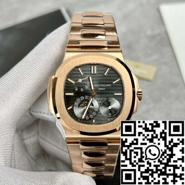 Patek Philippe Nautilus 5712/1R-001 1:1 Best Edition GR Factory Grey Dial Rose Gold