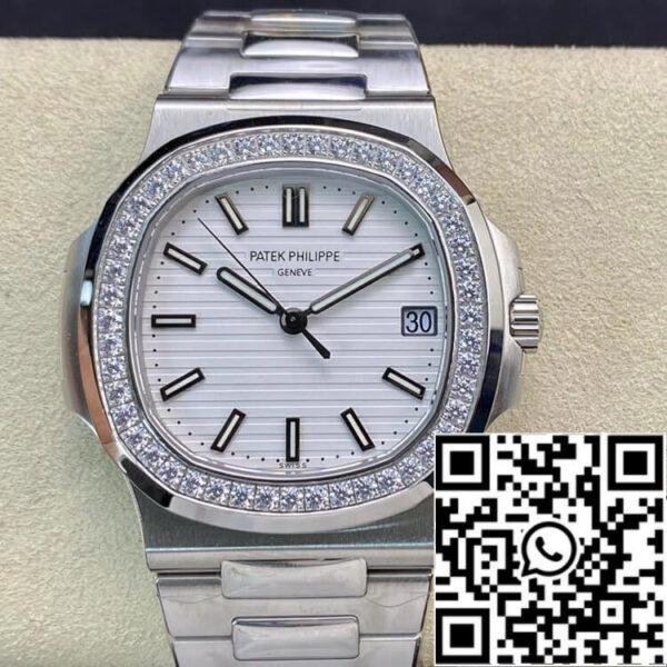 Patek Philippe Nautilus 5713/1G-010 1:1 Best Edition PPF Factory V4 White Dial Swiss ETA324
