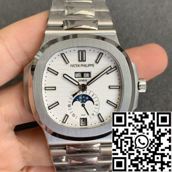 Patek Philippe Nautilus 5726 1:1 Best Edition GR Factory V3 White Dial Stainless Steel