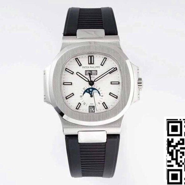 Patek Philippe Nautilus 5726/1A-010 1:1 Best Edition PPF Factory Black Rubber Strap