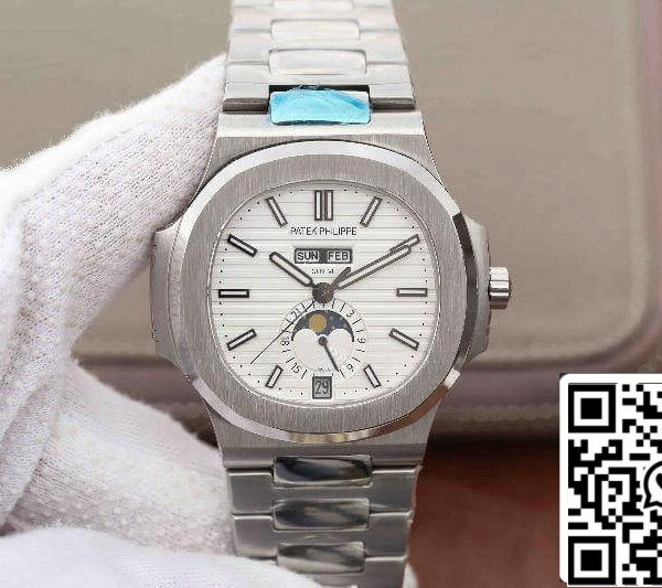 Patek Philippe Nautilus 5726/1A-010 KM Factory 1:1 Best Edition Swiss ETA324 White Textured Dial
