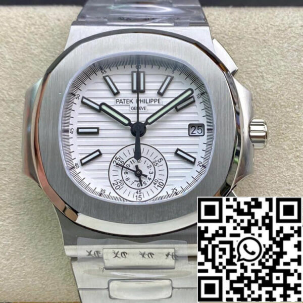 Patek Philippe Nautilus 5980/1A-019 1:1 Best Edition 3K Factory V2 White Dial
