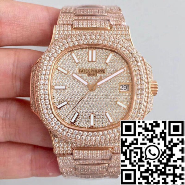 Patek Philippe Nautilus Jumbo 5719/10G-010 1:1 Best Edition Swiss ETA 324SC Diamond Dial