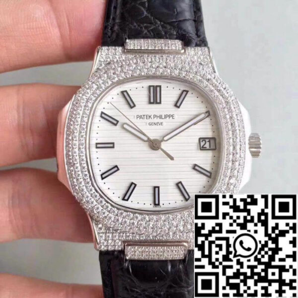 Patek Philippe Nautilus Jumbo 5719/1G-001 1:1 Best Edition Swiss ETA324 White Dial