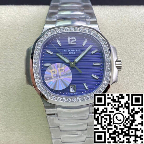 Patek Philippe Nautilus Ladies 7018/1A-010 PF Factory 1:1 Best Edition Swiss ETA324SC