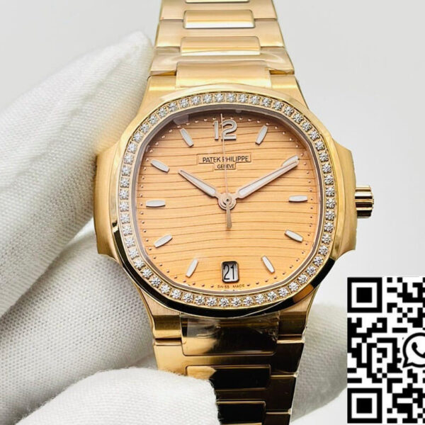 Patek Philippe Nautilus Ladies 7118/1200R-010 1:1 Best Edition 3K Factory Rose Gold