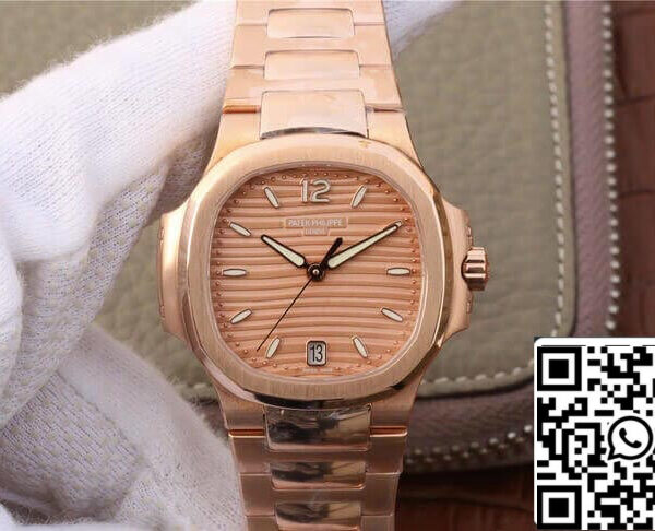 Patek Philippe Nautilus Ladies 7118-1R-010 1:1 Best Edition PF Factory Rose Gold