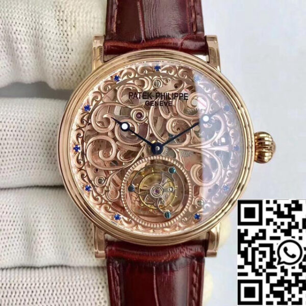 Patek Philippe Tourbillon Sapphire 1:1 Best Edition Rose Gold Swiss Tourbillon