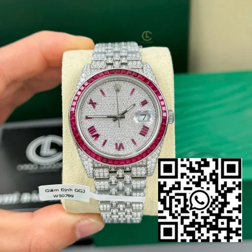 Datejust 126334 41mm Benzel Ruby Royal purple Full Moissanite Hongkong – VIP Version