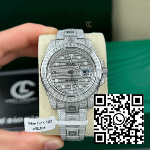 GMT – Master II 40mm Full Moissanite HongKong – VIP Version