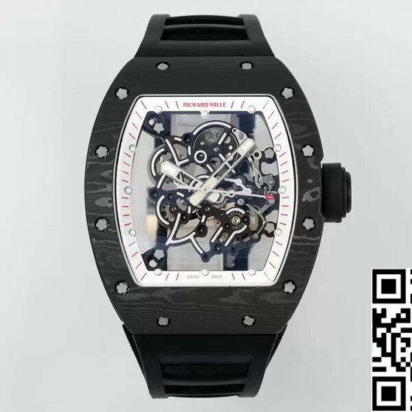 RICHARD MILLE  RM055 RM-055 ZF 2024 1:1 Best Edition Carbon Fiber Case Black Rubber