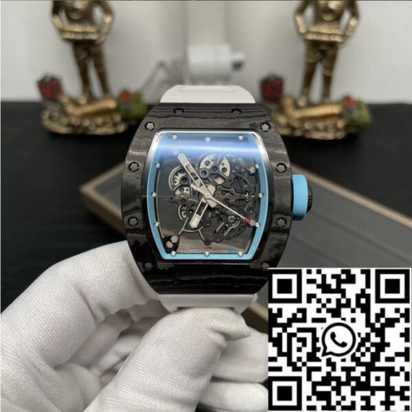 RICHARD MILLE RM055 Redesigned original 1:1 Best Edition BBR Factory 2024 Blue White Strap