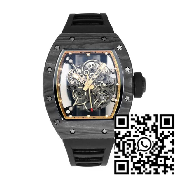 RICHARD MILLE RM055 Redesigned original 1:1 Best Edition BBR Factory 2024 Gold Black Strap