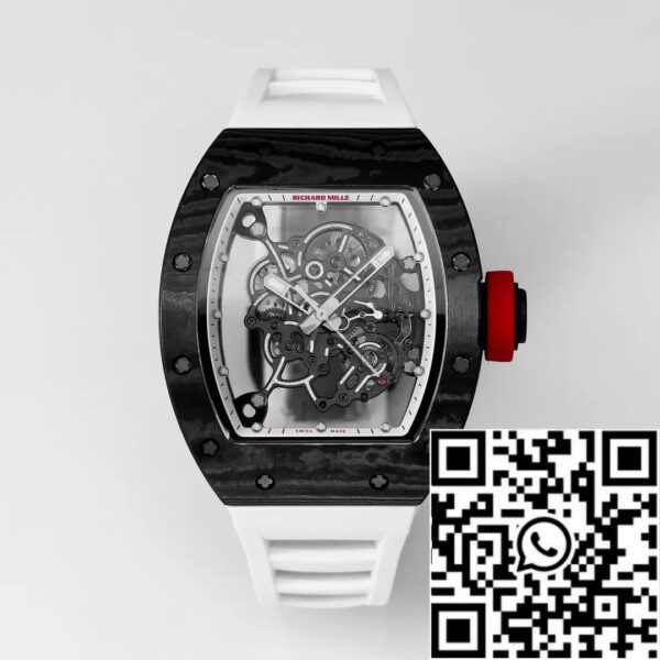 RICHARD MILLE RM055 Redesigned original 1:1 Best Edition BBR Factory 2024 White Strap