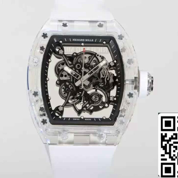 Replica Richard Mille RM055 Best 1:1  Edition RM Factory White Strap