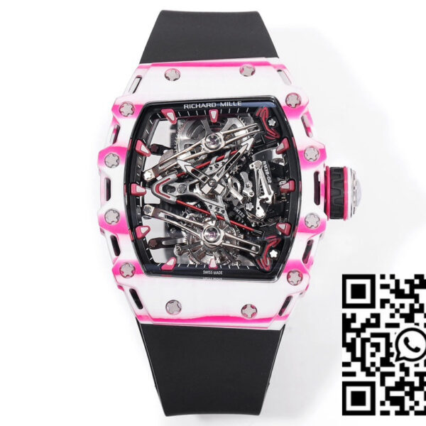 Richard Mille Bubba Watson Tourbillon RM38-02  1:1 Best Edition Black Rubber Strap