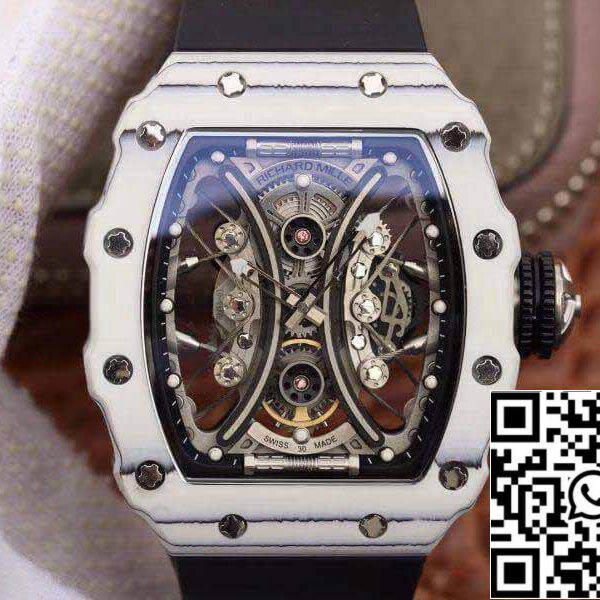 Richard Mille Pablo Mac Donough RM53-01 1:1 Best Edition Swiss ETA Imported mechanical movement Skeleton Dial Black rubber strap