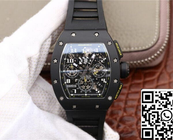 Richard Mille RM-011 1:1 Best Edition KV Factory Black Strap