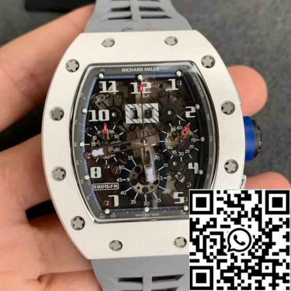 Richard Mille RM-011 1:1 Best Edition KV Factory White Ceramic Case