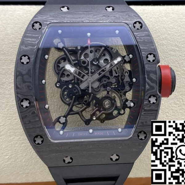 Richard Mille RM-055 1:1 Best Edition BBR Factory Carbon Fiber Black Case