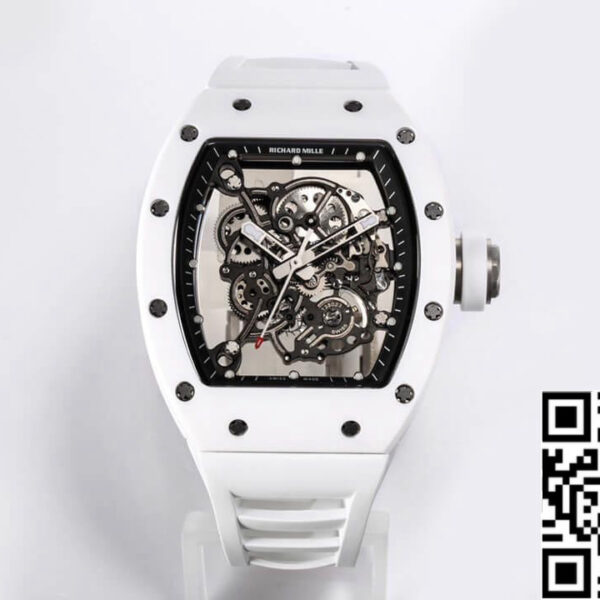 Richard Mille RM-055 1:1 Best Edition BBR Factory V2 White Ceramic Case