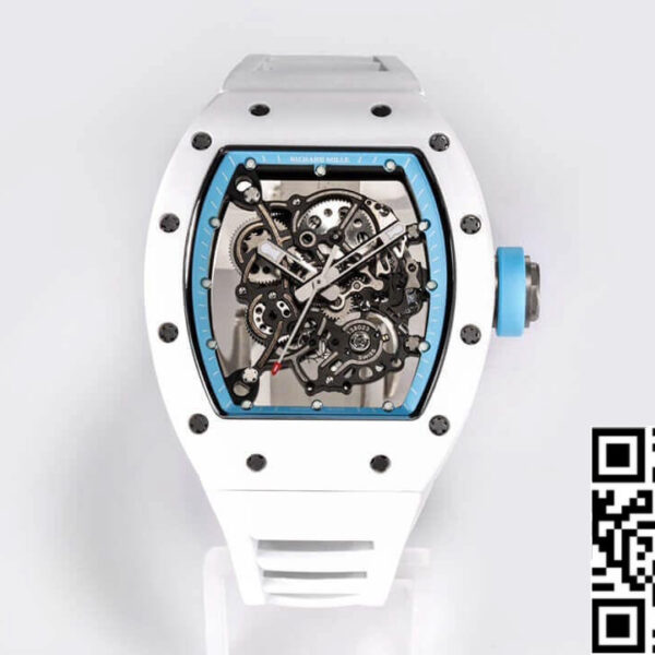 Richard Mille RM-055 1:1 Best Edition BBR Factory White Ceramic Case