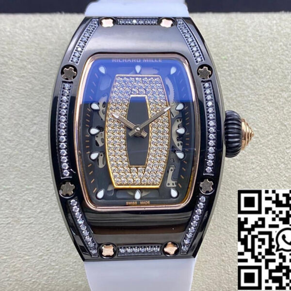 Richard Mille RM 07-01 1:1 Best Edition RM Factory Black Ceramic Case