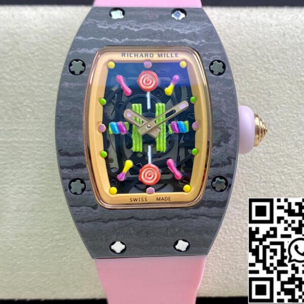 Richard Mille RM-07 Bon Bon 1:1 Best Edition RM Factory Pink Strap