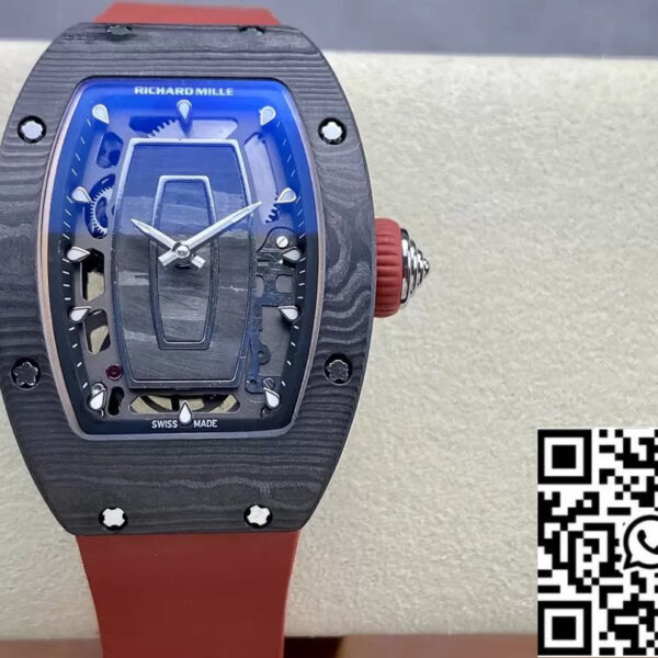 Richard Mille RM 07 RM007 Carbon NTPT Case 1:1 Best Edition G+ Factory Red Strap