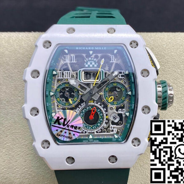 Richard Mille RM011-03 1:1 Best Edition KV Factory Green Strap