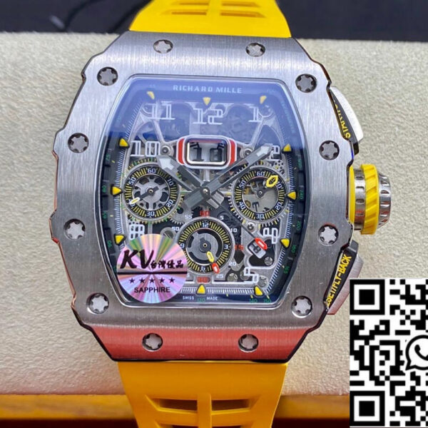 Richard Mille RM011 FELIPE MASSA 1:1 Best Edition KV Factory Titanium Steel Case