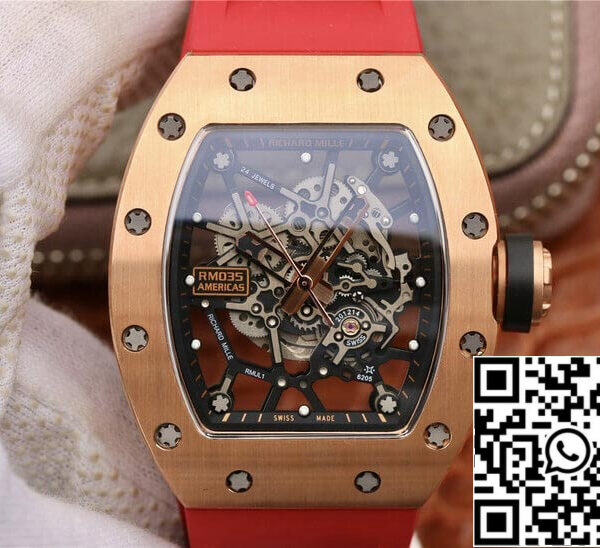 Richard Mille RM035 Americas KV Factory 1:1 Best Edition Rose Gold
