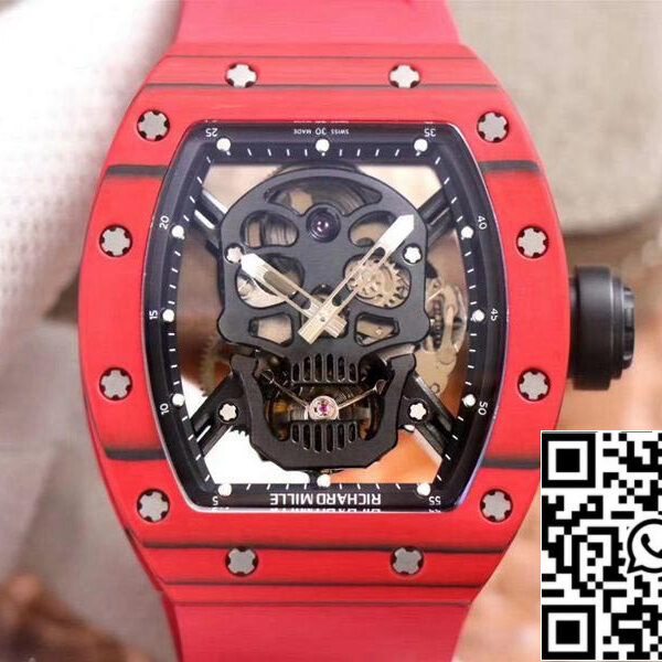 Richard Mille RM052-01 1:1 Best Edition JB Factory Red Ceramic Swiss Tourbillon