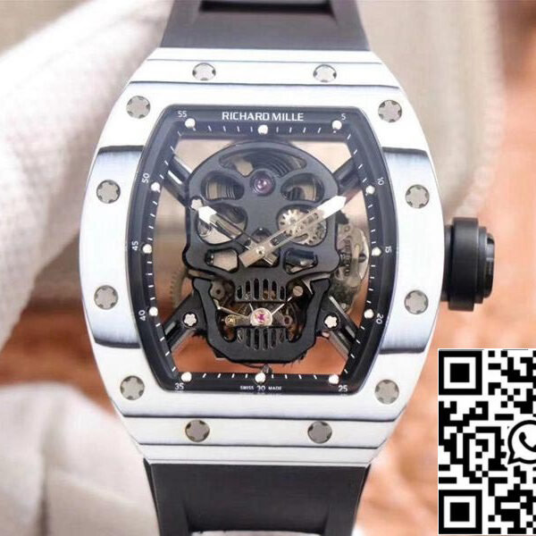 Richard Mille RM052-01 1:1 Best Edition JB Factory White Ceramic Swiss Tourbillon