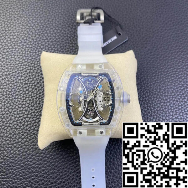 Richard Mille RM053-02 1:1 Best Edition RM Factory Transparent Tourbillon Skeleton Dial