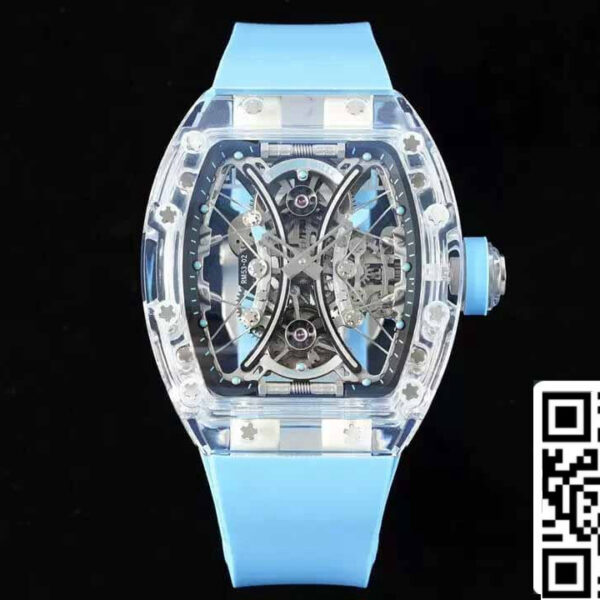 Richard Mille RM053-02 Tourbillon 1:1 Best Edition RM Factory Blue Rubber Strap