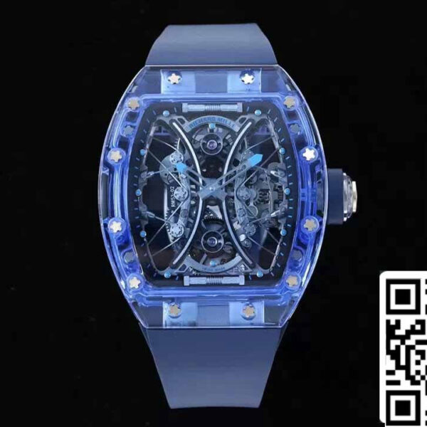 Richard Mille RM053-02 Tourbillon 1:1 Best Edition RM Factory Blue Skeleton Dial