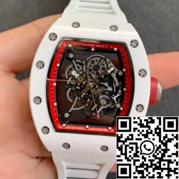Richard Mille RM055 1:1 Best Edition KV Factory V2 Ceramic Rubber Strap