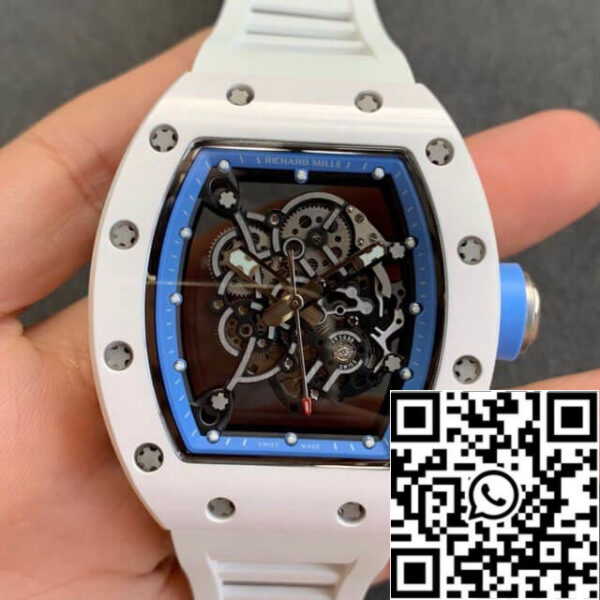 Richard Mille RM055 1:1 Best Edition KV Factory V2 White Strap