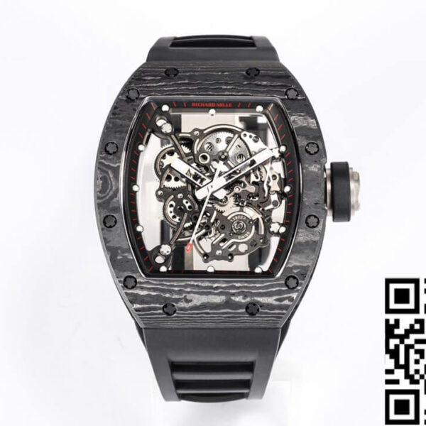 Richard Mille RM055 NTPT 1:1 Best Edition BBR Factory Black Carbon Fiber Dial