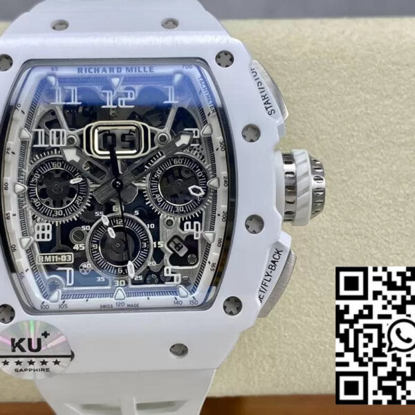 Richard Mille RM11-03 Best Edition KU+ Factory [KV – V5] Version White Carbon