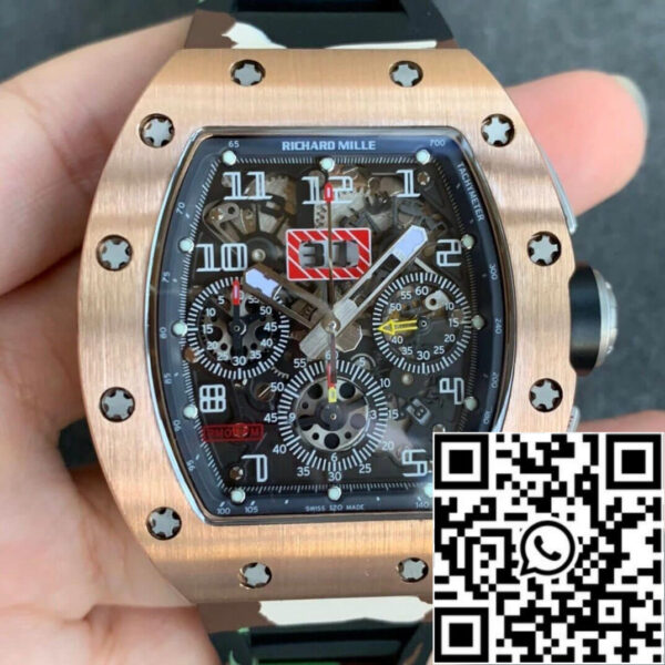 Richard Mille RM11 1:1 Best Edition KV Factory Rose Gold Camouflage Strap